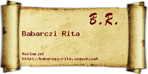 Babarczi Rita névjegykártya